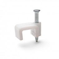 КВТ Скоба пластиковая СПП 5 для плоских кабелей 49449 (цена за уп.) KVT