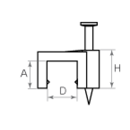 КВТ Скоба пластиковая СПП 7 для плоских кабелей 49451 (цена за уп.) KVT КВТ Скоба пластиковая СПП 7 для плоских кабелей 49451 (цена за уп.) KVT