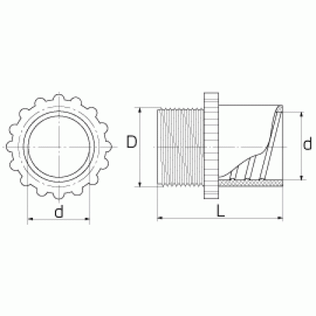 КВТ Вводная муфта МВП 20 для металлорукава (мин партия 50 шт.) 49647 KVT КВТ Вводная муфта МВП 20 для металлорукава (мин партия 50 шт.) 49647 KVT