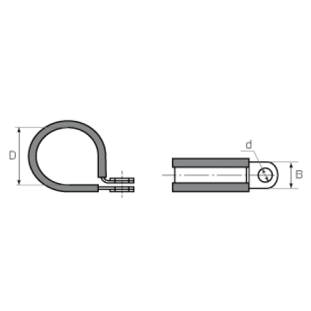 КВТ Скоба металлическая СМР 25-26 с резиновым покрытием (мин партия 100 шт.) 61351 KVT КВТ Скоба металлическая СМР 25-26 с резиновым покрытием (мин партия 100 шт.) 61351 KVT