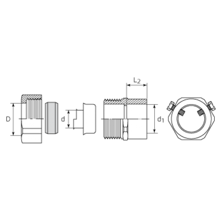 КВТ Муфта соединительная СТМ(В) 15 труба-металлорукав винтовая 63603 KVT КВТ Муфта соединительная СТМ(В) 15 труба-металлорукав винтовая 63603 KVT
