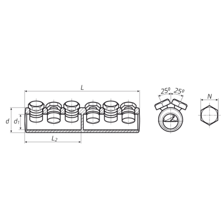 КВТ Соединитель болтовой 6СБЕ-500/630 65806 KVT КВТ Соединитель болтовой 6СБЕ-500/630 65806 KVT