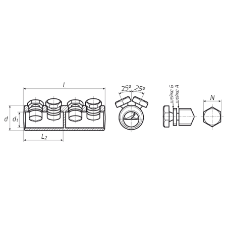 КВТ Соединитель болтовой 4СБЕ-150/240(Л) луженый (мин партия 5 шт.) 65822 KVT КВТ Соединитель болтовой 4СБЕ-150/240(Л) луженый (мин партия 5 шт.) 65822 KVT