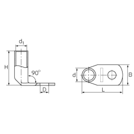 КВТ Наконечник угловой (90°) медный луженый ТМЛс(90) 16-8 (мин партия 100 шт.) 70285 KVT КВТ Наконечник угловой (90°) медный луженый ТМЛс(90) 16-8 (мин партия 100 шт.) 70285 KVT