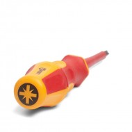 КВТ Диэлектрическая отвертка Pozidriv PZ2*100 с изоляцией СЛИМ, 78614 KVT