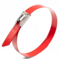 КВТ Стяжка стальная с полимерным покрытием СКС-П (316) 4,6*200 (красн) (мин партия 100 шт.) 83062 KVT